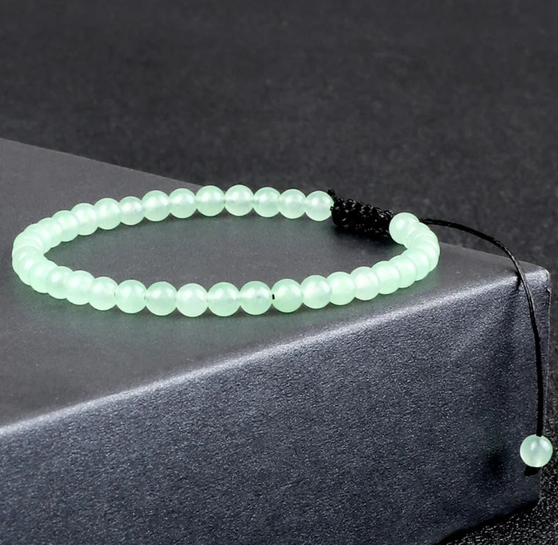 Adjustable Mini Beads Chalcedony Bracelet Yoga Healing Jewelry