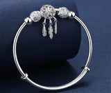 Sterling Silver Dream Catcher Charm Bracelet for Women