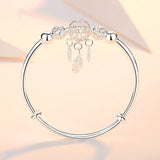 Sterling Silver Dream Catcher Charm Bracelet for Women
