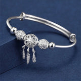 Sterling Silver Dream Catcher Charm Bracelet for Women