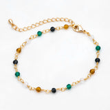 Adjustable Beaded Bracelet/ Necklace, 6/ 16 Inch Crystal Rondelle Chain