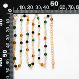 Adjustable Beaded Bracelet/ Necklace, 6/ 16 Inch Crystal Rondelle Chain