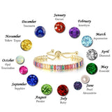 Adjustable Birthstone Tennis Bracelet for Women