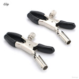 Adjustable Rubber Cover Bell Nipple Clips for Sexy Female Genital Piercing