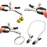 Adjustable Rubber Cover Bell Nipple Clips for Sexy Female Genital Piercing