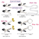 Adjustable Rubber Cover Bell Nipple Clips for Sexy Female Genital Piercing