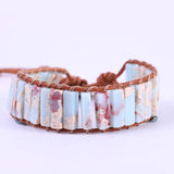Adjustable Bohemia Ethnic Bracelet Natural Stone Leather Wrap Beads Men Jewelry