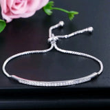 Adjustable Bracelet Bangle for Women Crystal Austrian Slider