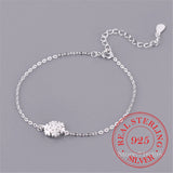 925 Silver Snowflake Charm Bracelet Allergy-Free Gift for Women