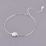 925 Silver Snowflake Charm Bracelet Allergy-Free Gift for Women