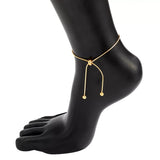 Adjustable Chain Anklet Bracelet for Women Vintage Foot Beach Jewelry