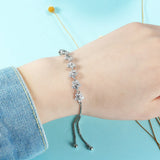 Adjustable Chain Bracelet Zircon Flower Kpop Style Hand Jewelry
