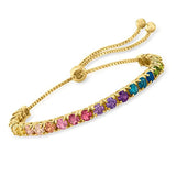 Adjustable Colorful Zirconia Tennis Bracelets for Women Ladies
