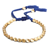 Adjustable Copper Beads Tassel Bracelet Lucky Rope Wrist Chain