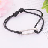 Adjustable Cordons Bracelet Sterling Silver Zircon Pendant Rope Bracelet