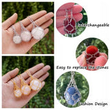 Adjustable Crystal Net Metal Necklace with Copper Crystal Holder