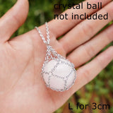 Adjustable Crystal Net Metal Necklace with Copper Crystal Holder