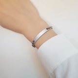Customizable Name Emergency Bracelets for Kids - Braided Chain Bangle
