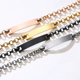 Customizable Name Emergency Bracelets for Kids - Braided Chain Bangle