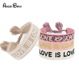 Adjustable Fabric Braided Bracelet Femme Tassel Bracelet