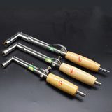 Gas Torch with Wood Handle - Adjustable Flame