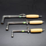 Gas Torch with Wood Handle - Adjustable Flame