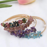 Adjustable Freshwater Pearl Stone Crystal Cuff Bangle Bracelet Wedding Gift