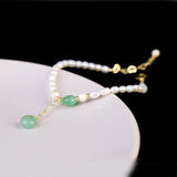 Adjustable Freshwater Pearls Stone Bangle Bracelet for Women