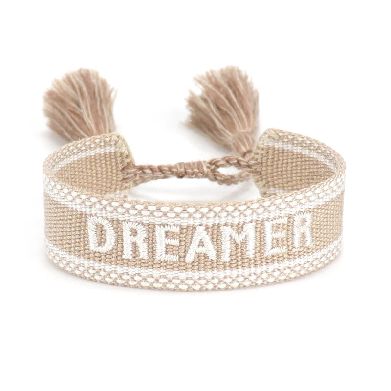 Adjustable Friendship Bracelet Vintage Woven Tassel Embroidery Braided Jewelry