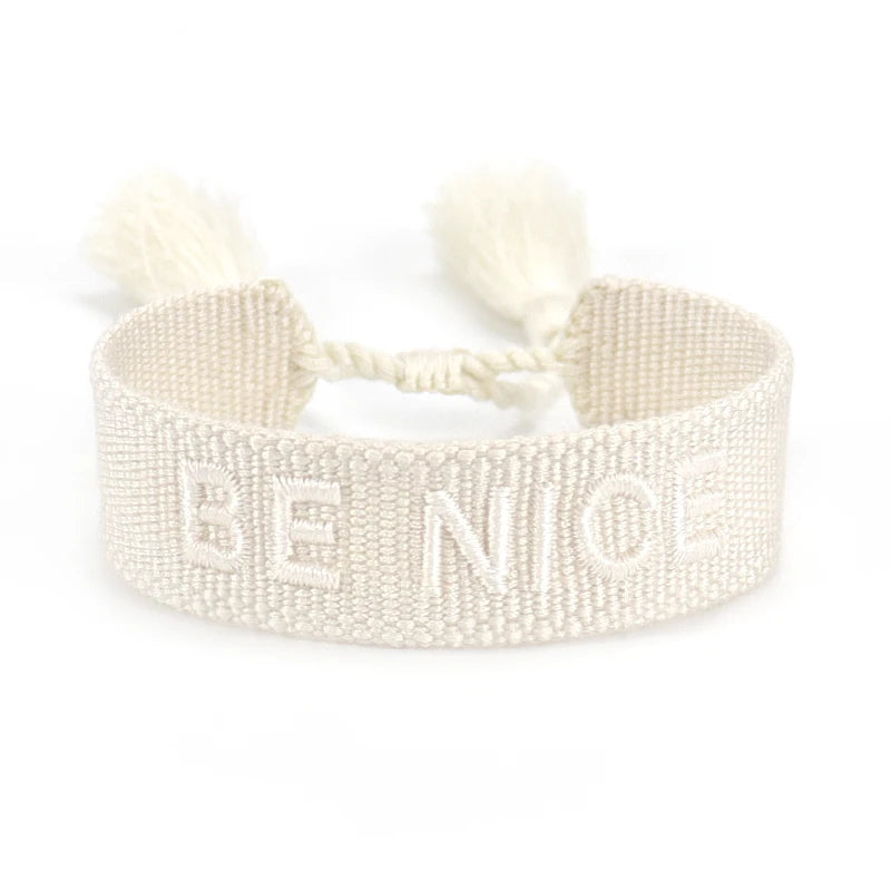 Adjustable Friendship Bracelet Vintage Woven Tassel Embroidery Braided Jewelry