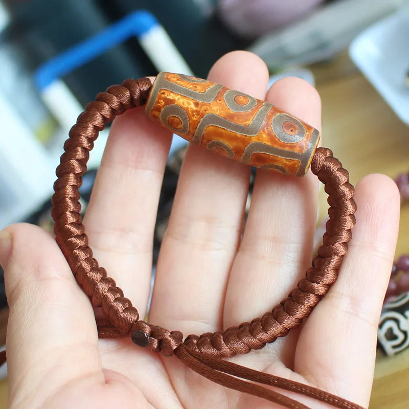 Adjustable Hand Dzi Agates Bracelets - Many Patterns