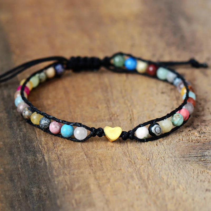 Adjustable Heart Bracelets Natural Stone Bracelet & Bangle