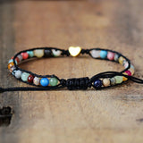 Adjustable Heart Bracelets Natural Stone Bracelet & Bangle