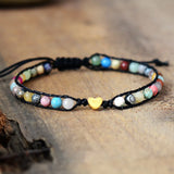 Adjustable Heart Bracelets Natural Stone Bracelet & Bangle