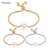 Adjustable Pearl Bracelets Women Link Friendship Bracelet