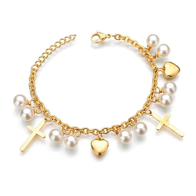 Adjustable Pearl Bracelets Women Link Friendship Bracelet
