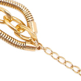 Adjustable Layered Bracelet Men Fashionable Alloy Bracelet Jewelry Accessory