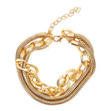 Adjustable Layered Bracelet Men Fashionable Alloy Bracelet Jewelry Accessory