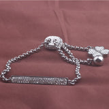 Adjustable CZ Crystal Steel Bracelet For Women