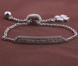 Adjustable CZ Crystal Steel Bracelet For Women