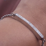 Adjustable CZ Crystal Steel Bracelet For Women