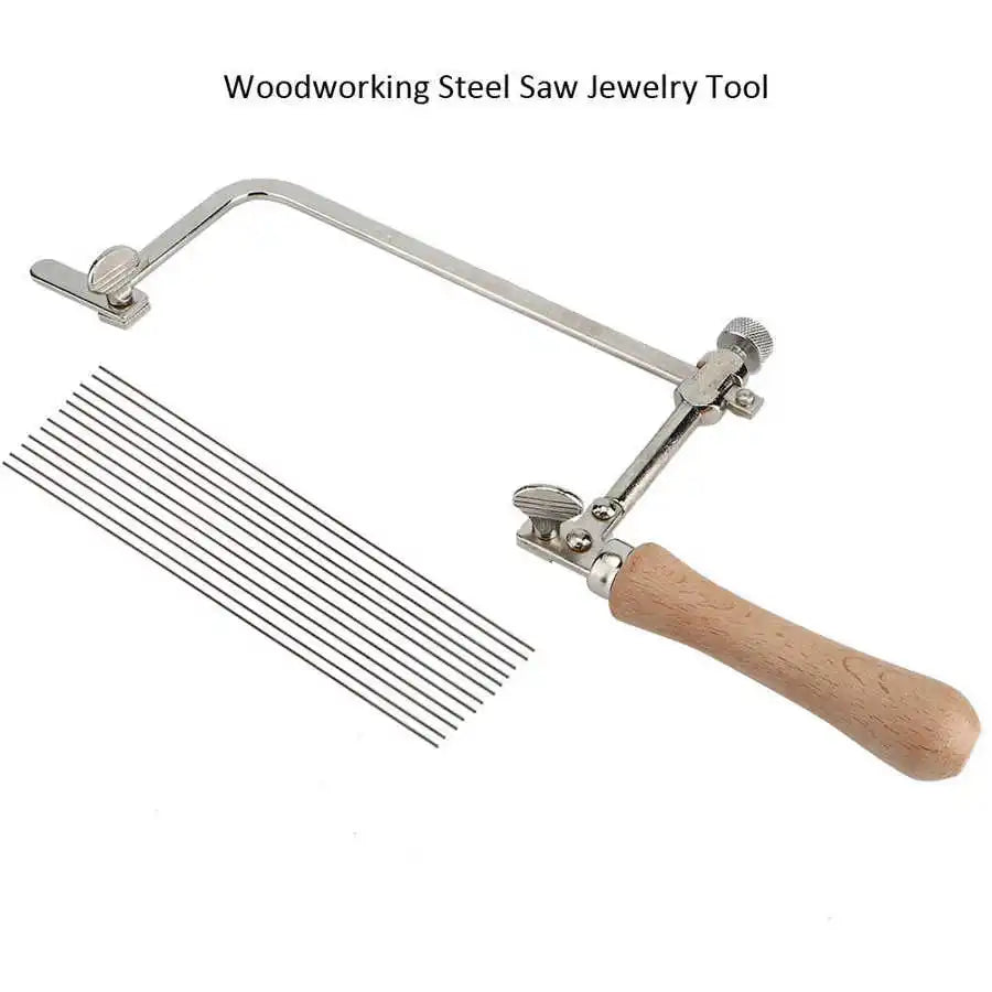 Adjustable Mini Hand Saw U Type Steel Saw Bow 12 Saw Blade Jewelry Woodwork