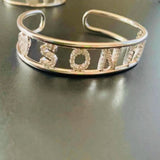 Adjustable Name Bracelet With Heart Cuff Name Bracelets