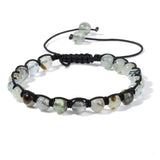 Adjustable Stone Beads Bracelet Amethysts Citrines Braided Rope Bangle