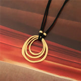 Vintage Ethnic Style Boho Pendant Necklace Women Christmas Jewelry Gift
