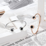 Adjustable Stainless Steel Cuff Bracelet Letters Resin Jewelry