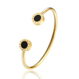 Adjustable Stainless Steel Cuff Bracelet Letters Resin Jewelry