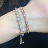 Adjustable Oval Tennis Bracelet for Women
