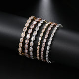 Adjustable Oval Tennis Bracelet for Women