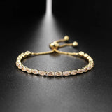Adjustable Oval Tennis Bracelet for Women